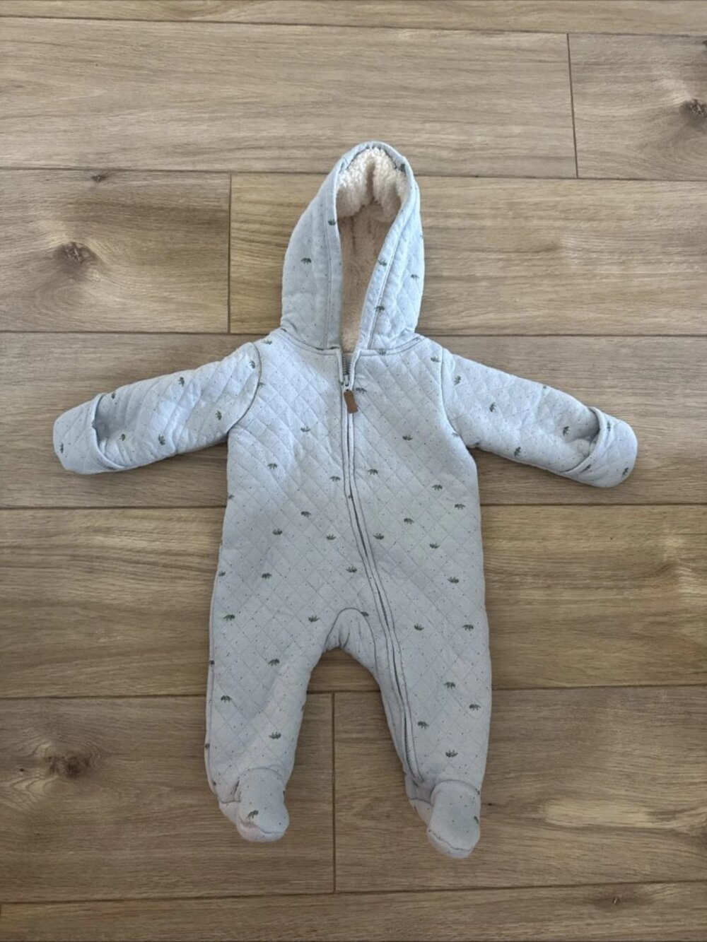 Carter's Baby Boys 3M Hooded Quilted Footed Pram Jumpsuit